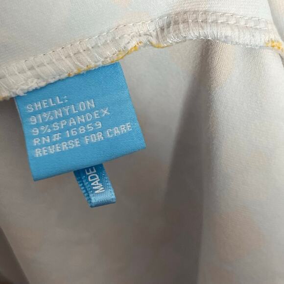 J. McLaughlin Catalina Cloth Dress Womens Medium Blue Orange Geo Floral Stretch - Picture 9 of 9